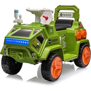 Ride On Car, Electric Car for Kids, LED Flash Lights, Radar Rocket Sound & Music Player with USB Port, for Boys and Girls - 1 of 4