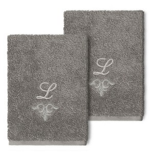 Linum Home Textiles 100% Turkish Cotton MONICA 2PC Embellished Washcloth Set - 1 of 1