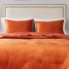 Barefoot Bungalow Riviera Velvet Pillow Sham - King 20x36", Spice - 2 of 3