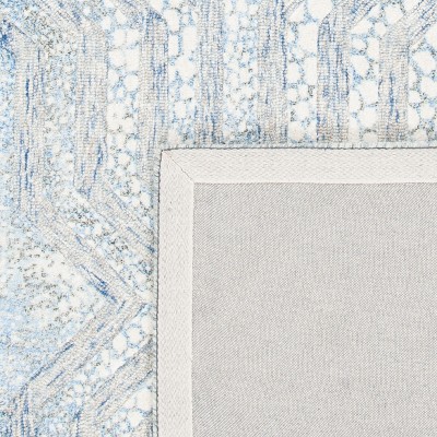 Heirloom Blue Wool & Viscose Hand-Tufted Rectangular Rug