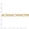 Black Bow Jewelry Men's 7.3mm, 14k Yellow Gold, Hollow Figaro Chain Bracelet - 4 of 4