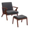 Breighton Home Take a Seat Cliff Mid-Century Modern Accent Lounge Armchair with Ottoman - 2 of 4
