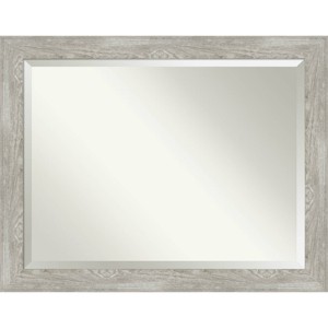 46" x 36" Dove Framed Wall Mirror Graywash - Amanti Art: Modern Beveled Glass, Polystyrene Frame, Wall Mount - 1 of 4