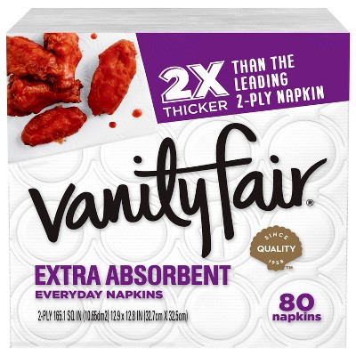 Vanity Fair Extra Absorbent Everyday Casual Napkins - 80ct
