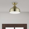 Livex Lighting Amador 1 - Light Semi-Flush Mount in  Antique Brass - 3 of 4