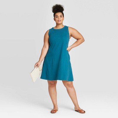 plus size navy blue tank dress