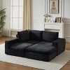 KWPZQEB 99'' Modular Sectional Sofa Couches, L-Shape Couch with 3 Pillows, 3-Seat Sofa with Chaise, Comfy Sectional Couches for Living Room - 4 of 4
