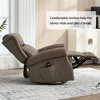 KWPZQEB Manual Recliner Chair, Single Sofa with Rocker & Swivel, Recliner Chair with Armrest & Backrest, Wide Rocker Chair for Living Room, Nursery - 2 of 4