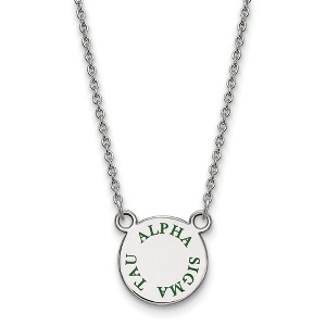 Black Bow Jewelry Sterling Silver Alpha Sigma Tau Greek Life Necklace 18 Inch - 1 of 4
