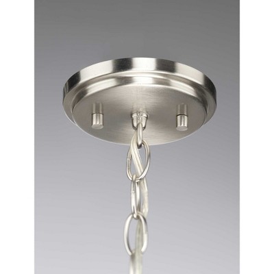 Coastal Elegance Brushed Nickel Mini-Pendant with Clear Glass Shade