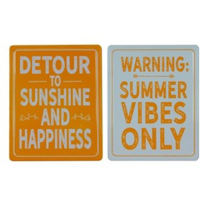 Transpac Metal Summer Sunshine Decor Set of 2 Spring Home Decorations - 1 of 1