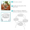 Sunnydaze Steel 4-Tiered Ferris Wheel Potted Flower Plant Stand Display - 28" - White - 2 of 4