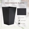 Okak 3 Pack Stackable Indoor Outdoor Planters with Drainage Holes Stylish Flower Pots for Garden/Patio/Balcony/Front Door/Entryway - 3 of 4