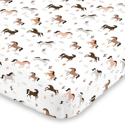 NoJo Desert Horse Sunset Mini Crib Sheet