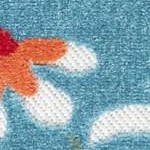 light blue/red/ivory