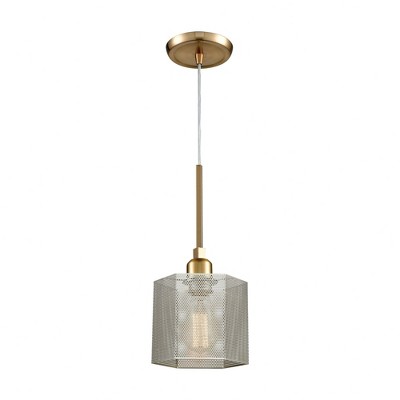 Elk Home Compartir 1 - Light Pendant in  Polished Nickel/Satin Brass