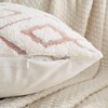 REGALWOVEN Geometric Soft Snowflake Fleece Throw Pillow Cover with Hidden Zippered for Sofa Living Room Chair Home Decor 2 Pcs - 3 of 4