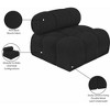 Meridian Furniture,Ames Boucle Fabric Armless - 3 of 4