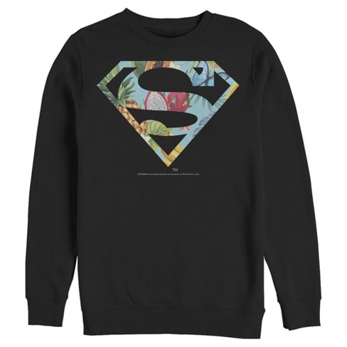 Men's Superman Tropical Shield Logo Sweatshirt : Target