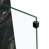 Okak 43.3"x23.6" Marble-Pattern Coffee Table with Tempered Glass Legs, Multi-Purpose Side Table Display Stand for Living Room Office, Black - 4 of 4