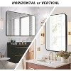 NicBex 40x30" Rect Bathroom Mirror with Aluminum Alloy Frame,Round Corner Metal Wall Mirror with 4mm HD Glass,Anti-Rust&Shatterproof Mirror - 4 of 4