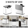 1.3 Gallon Kitchen Trash Can, Wall-Mounted Waste Bin, Stainless Steel Waste Bin with Soft Close Lid and Removable Inner Bucket, Black - 2 of 4