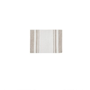 JUJABU Reversible Cotton Bath Rug with Plush Stripes - Machine Washable - 1 of 4