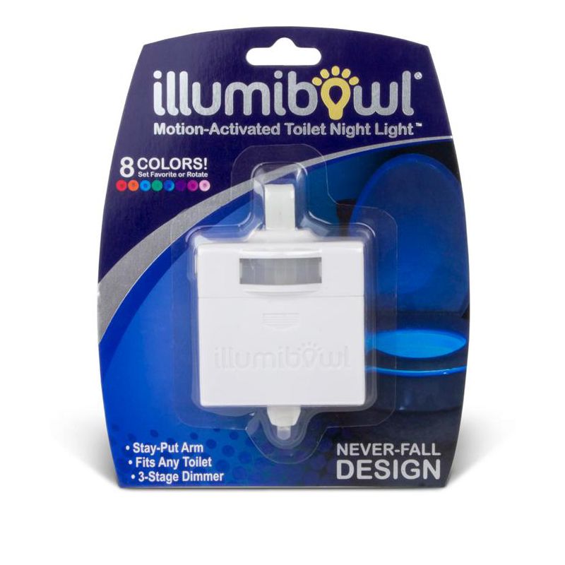 IllumiBowl Automatic Battery Powered LED Color Changing Night Light, 1 of 2