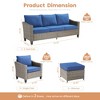 XIZZI 4-Season Outdoor Sofa Set w/ Optional Firepit - 3+2+2 Seating, 4 Colors (Navy, Orange, Green, Beige), Weatherproof Patio Furniture for Yard - 3 of 4