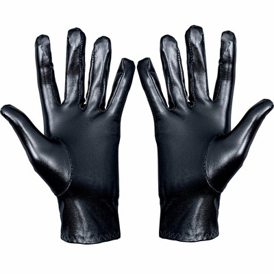 Skeleteen Girls Fingerless Biker Costume Gloves - Black : Target