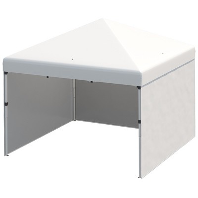 Cream 10ft Adjustable Pop-Up Canopy with Sidewalls
