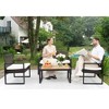 Ridstar Modern 4-Piece Patio Outdoor Furniture Set for Balcony, Garden & Backyard-Brown - 3 of 4