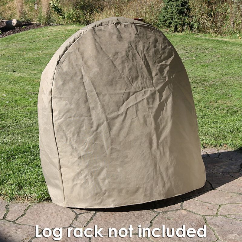 Sunnydaze Outdoor Weather-Resistant Durable Polyester with PVC Backing Firewood Log Hoop Cover, 2 of 8