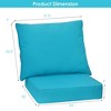 Costway 2PCS Deep Seat Chair Cushion Pads Set Indoor Outdoor W/ Rope Belts - 4 of 4