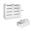 FONTOI Wood Dresser Chests of Drawers Dressers with 8 Drawer Large Capacity Clothing Storage Cabinet Bedroom Organizer, White, 47.2"* 15.74"*39.56" - 3 of 4