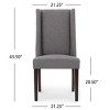 Coolbibila Modern Fabric Upholstered Wingback Dining Chairs Set Of 2,Wooden Leg High Back Padded Dining Chair,Kitchen Dining Room Side Chair - 4 of 4