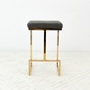 Velvet Upholstered Stool with Durable Frame and Mid-Century Modern Design for Kitchen, Bar, or Dining Area - 4 of 4