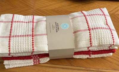 Martha Stewart Modern Waffle Kitchen Towel Set 6-Pack, Linen, 16x28