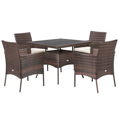 Tangkula 3 Pcs Patio Furniture Set Outdoor All Weather Wicker ...