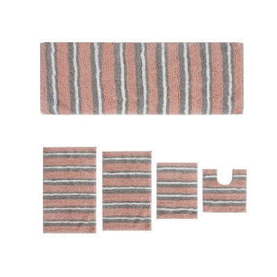 Home Weavers Glamour Collection 100% Polyester Microfiber Bathroom Rug, Non Slip Bath Mat Water Absorbent Soft Microfiber Shaggy Mat Machine Washable