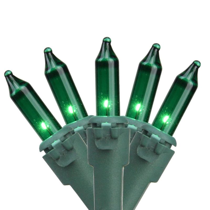 Northlight 50 Count Green Mini Christmas Light Set, 24.5 ft Green Wire, 1 of 3