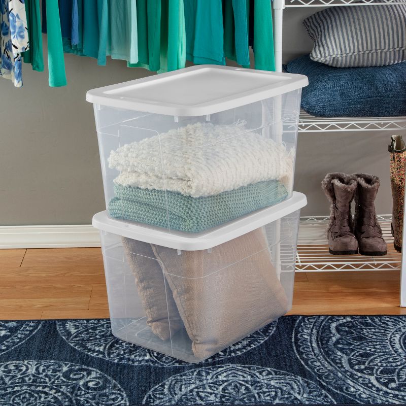 70qt Clear Storage Box with White Lid - Room Essentials&#8482;, 3 of 6