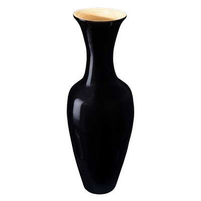 Hastings Home Handcrafted 28" Tall Bamboo Floor Vase - Black