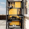 Whisen 4-Tier Outdoor Rolling Cat Cage House & Cat Cando and Pens with Asphalt Roof, Window Access, Removable Layers - 2 of 4