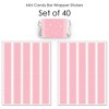 Big Dot of Happiness Pink Confetti Stars - Mini Candy Bar Wrapper Stickers - Simple Party Small Favors - 40 Count - 3 of 4