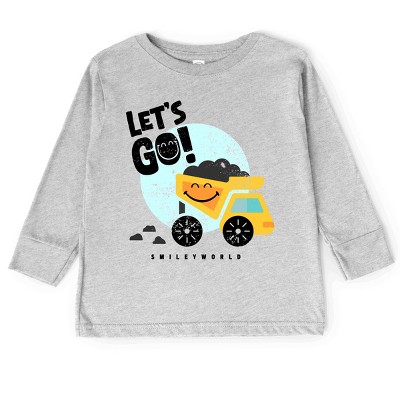 The Juniper Shop SmileyWorld Let's Go Dump Truck Toddler Long Sleeve Tee