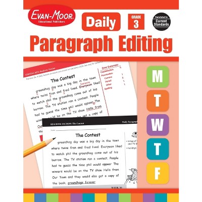 Daily Paragraph Editing, Grade 3 Teacher Edition - by  Evan-Moor Educational Publishers (Paperback)