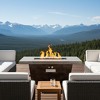 42" Rectangular Gas Fire Pit Table, 50,000 BTU, Cement-textured design for patios,Doubles as a practical table with lid,Perfect for backyard & garden - 4 of 4
