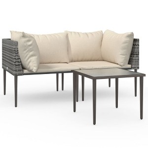 vidaXL Garden Lounge Set Grey, Beige - 1 of 4