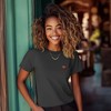 Dalix Pixel Heart Embroidered Lightweight Relaxed Jersey Tee Summer Cute Love Womens - 3 of 4
